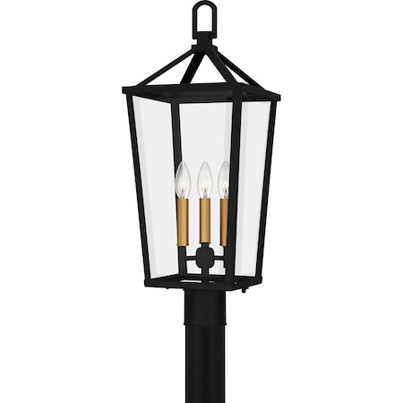 Quoizel Hull Outdoor Post 3 Light Matte Black HUL9009MBK
